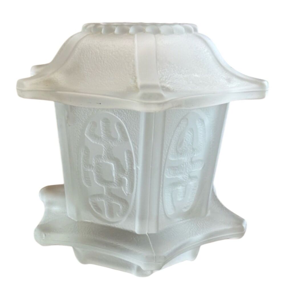 MCM CLEAR FROSTED GLASS PAGODA FAIRY LAMP